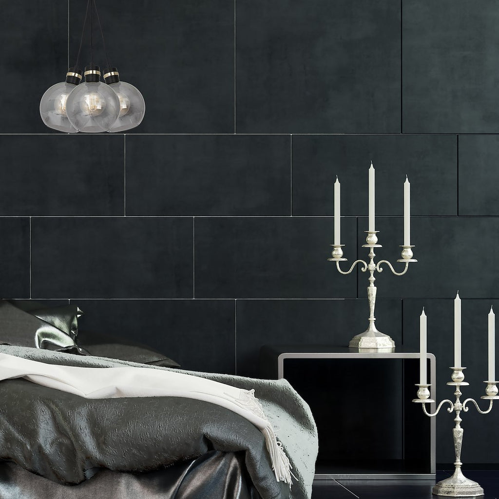 Pendelleuchte OMEGA Schwarz & Gold (3x E27) - Milagro