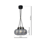 Pendelleuchte OMEGA Schwarz & Gold (3x E27) - Milagro