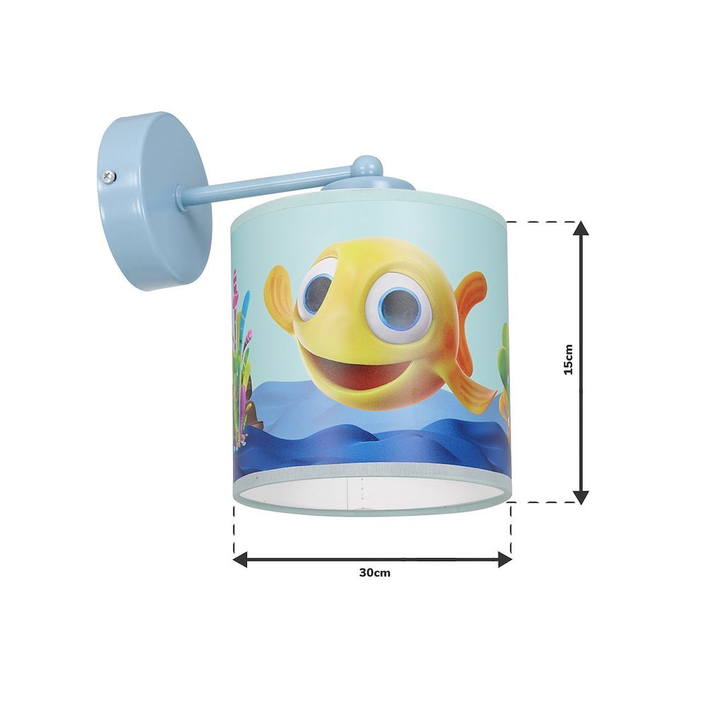 Kinder Wandleuchte RYBKA Mini Fisch (1x E27) - Milagro