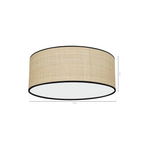 Deckenleuchte MARSHALL Beige Rattan (2x E27) Ø40 cm - Milagro