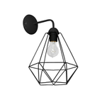 Wandleuchte BASKET (1x E27) Schwarz - Milagro