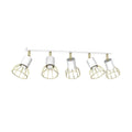 Deckenleuchte Spot Balken Dante 5x mini GU10 Weiß / Gold - Milagro
