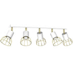 Deckenleuchte Spot Balken Dante 5x mini GU10 Weiß / Gold - Milagro