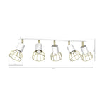 Deckenleuchte Spot Balken Dante 5x mini GU10 Weiß / Gold - Milagro