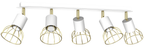 Deckenleuchte Spot Balken Dante 5x mini GU10 Weiß / Gold - Milagro