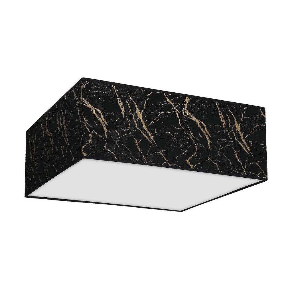 Deckenleuchte SENSO Schwarz & Gold Eckig (3x E27) - Milagro