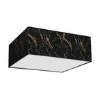 Deckenleuchte SENSO Schwarz & Gold Eckig (3x E27) - Milagro