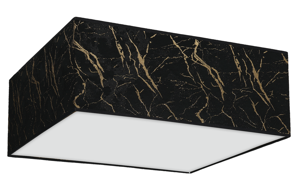 Deckenleuchte SENSO Schwarz & Gold Eckig (3x E27) - Milagro