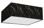 Deckenleuchte SENSO Schwarz & Gold Eckig (3x E27) - Milagro
