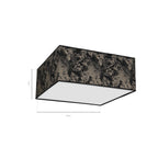 Deckenleuchte SATINO Gold (3x E27) Satin Eckig 50 cm - Milagro