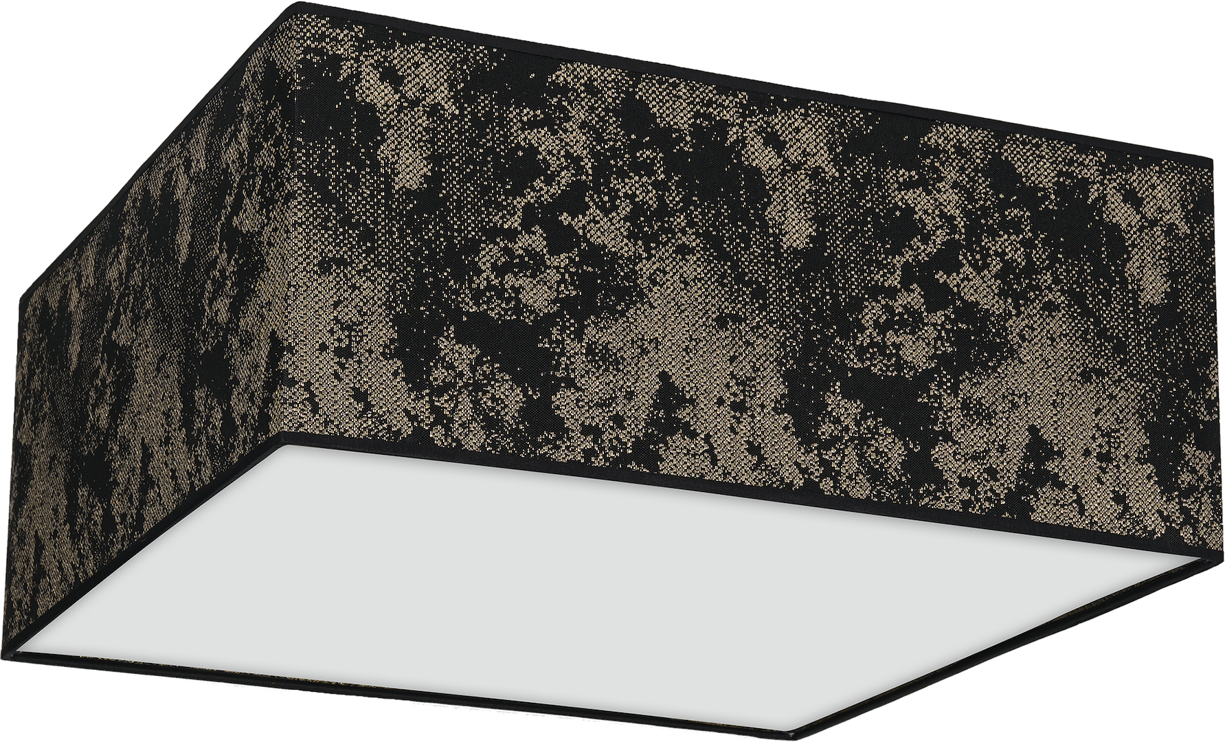 Deckenleuchte SATINO Gold (3x E27) Satin Eckig 50 cm - Milagro