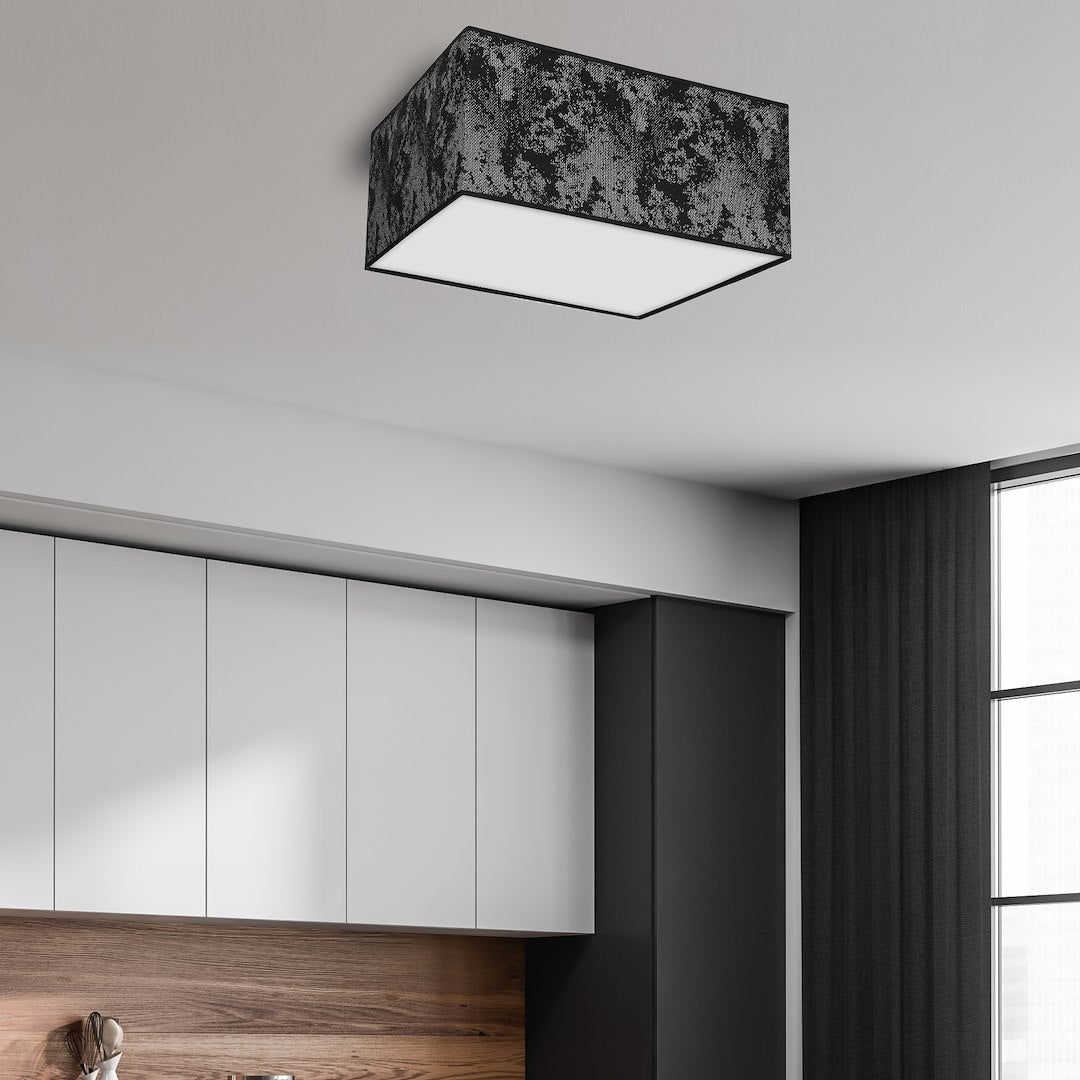 Deckenleuchte SATINO SILVER (2x E27) Satin Eckig 40 cm - Milagro