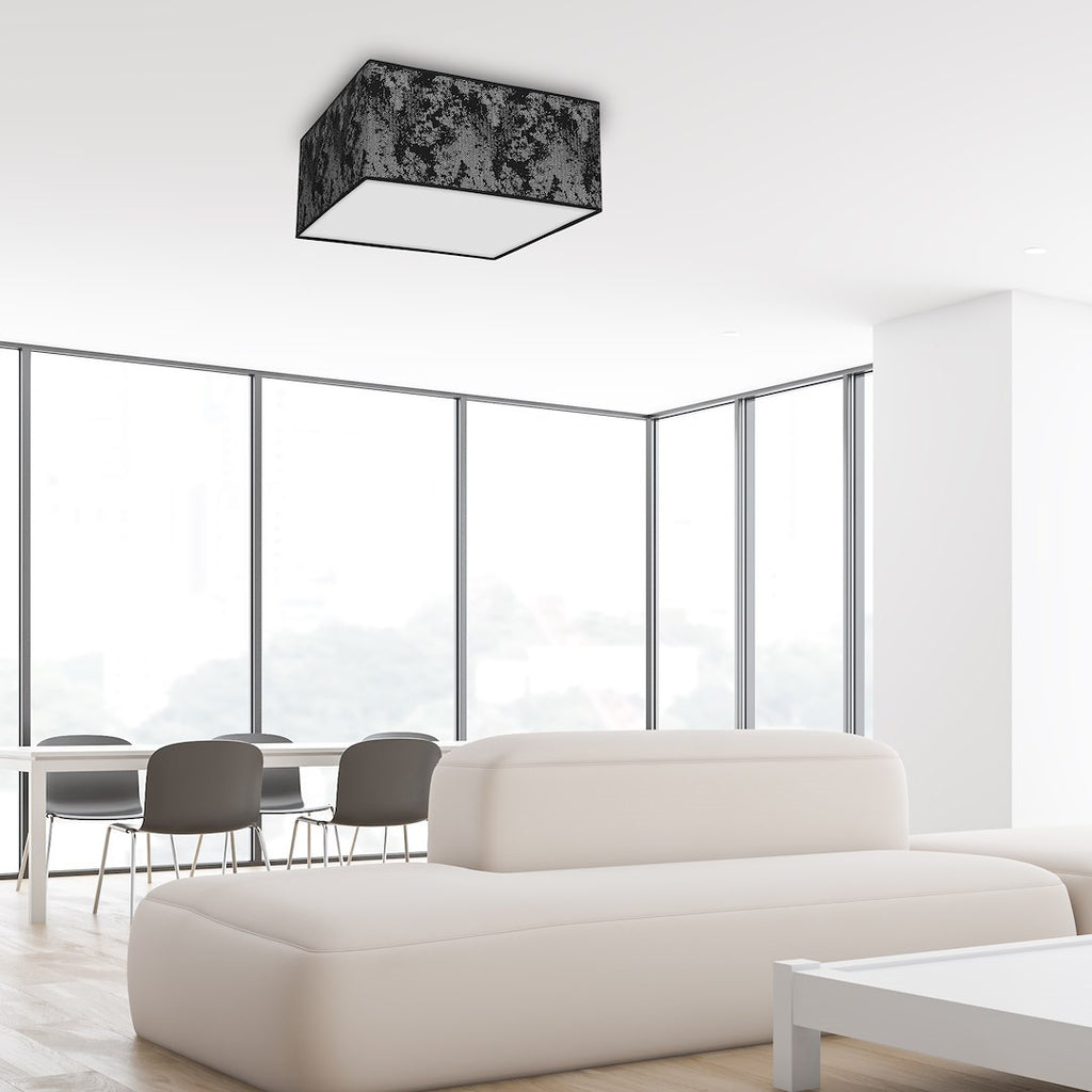 Deckenleuchte SATINO SILVER (2x E27) Satin Eckig 40 cm - Milagro