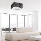 Deckenleuchte SATINO SILVER (2x E27) Satin Eckig 40 cm - Milagro
