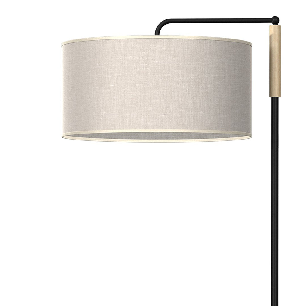 Stehleuchte ATLANTA (1x E27) Beige, Leinen Stoff - Milagro