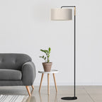 Stehleuchte ATLANTA (1x E27) Beige, Leinen Stoff - Milagro