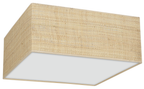 Deckenleuchte Marshall (3x E27) Eckig, Weiß & Rattan - Milagro