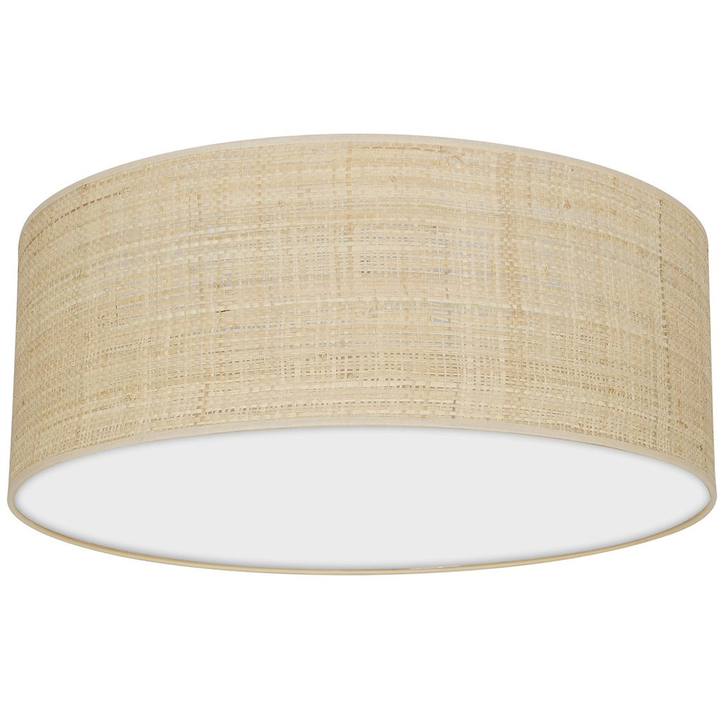 Deckenleuchte Marshall (2x E27) Ø40 cm Weiß & Rattan - Milagro