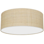 Deckenleuchte Marshall (2x E27) Ø40 cm Weiß & Rattan - Milagro