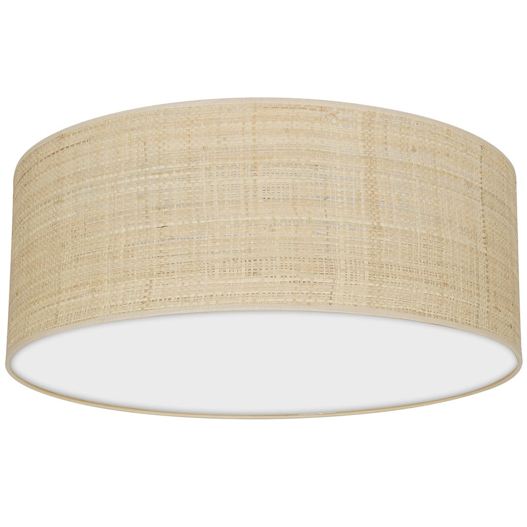 Deckenleuchte Marshall (2x E27) Ø40 cm Weiß & Rattan - Milagro