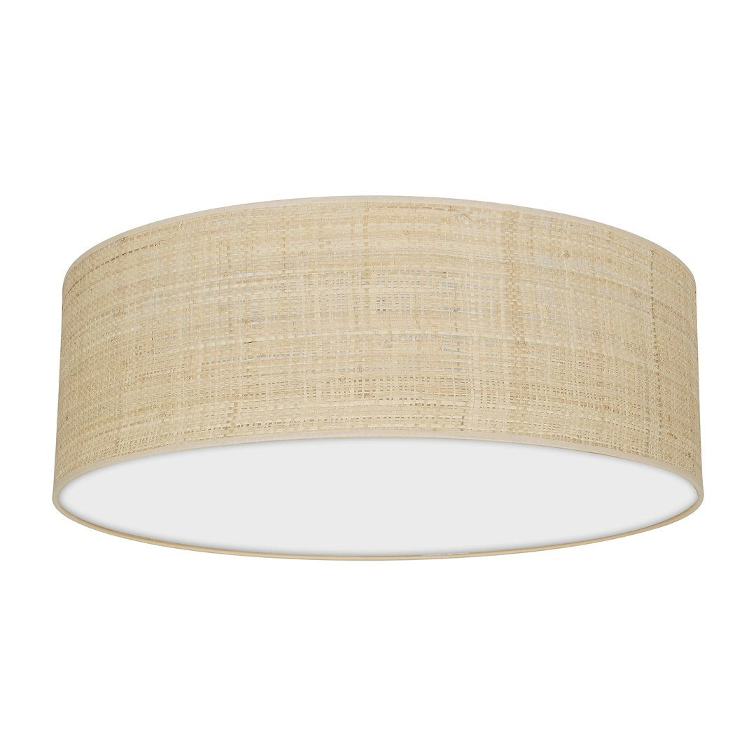 Deckenleuchte Marshall (3x E27) Ø50 cm Weiß & Rattan - Milagro