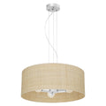 Pendelleuchte MARSHALL Beige, Weiß & Rattan (3x E27) - Milagro