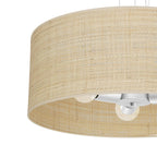 Pendelleuchte MARSHALL Beige, Weiß & Rattan (3x E27) - Milagro