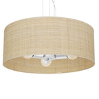 Pendelleuchte MARSHALL Beige, Weiß & Rattan (3x E27) - Milagro