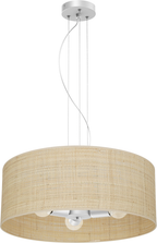 Pendelleuchte MARSHALL Beige, Weiß & Rattan (3x E27) - Milagro