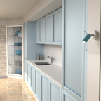 Wandleuchte PRESTON 1x mini GU10 Blau & Weiß - Milagro