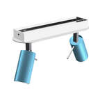 Deckenleuchte Spot Balken PRESTON 2x mini GU10 Blau & Weiß - Milagro