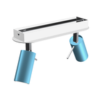 Deckenleuchte Spot Balken PRESTON 2x mini GU10 Blau & Weiß - Milagro