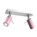 Deckenleuchte Spot Balken PRESTON 2x mini GU10 Rosa & Weiß - Milagro