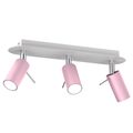 Deckenleuchte Spot Balken PRESTON 3x mini GU10 Rosa & Weiß - Milagro