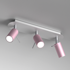 Deckenleuchte Spot Balken PRESTON 3x mini GU10 Rosa & Weiß - Milagro