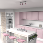 Deckenleuchte Spot Balken PRESTON 3x mini GU10 Rosa & Weiß - Milagro