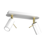 Deckenleuchte Spot Balken PRESTON 2x mini GU10 Gold & Weiß - Milagro