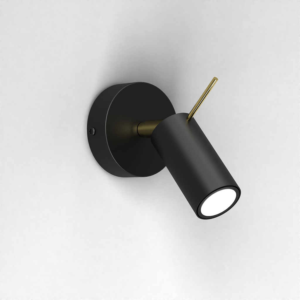 Wandleuchte PRESTON 1x mini GU10 Gold & Schwarz - Milagro