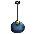 Pendelleuchte HARALD Navy Blau & Gold (1x E27) - Milagro
