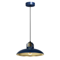 Pendelleuchte FELIX Navy Blau & Gold (1x E27) - Milagro