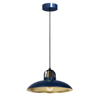 Pendelleuchte FELIX Navy Blau & Gold (1x E27) - Milagro
