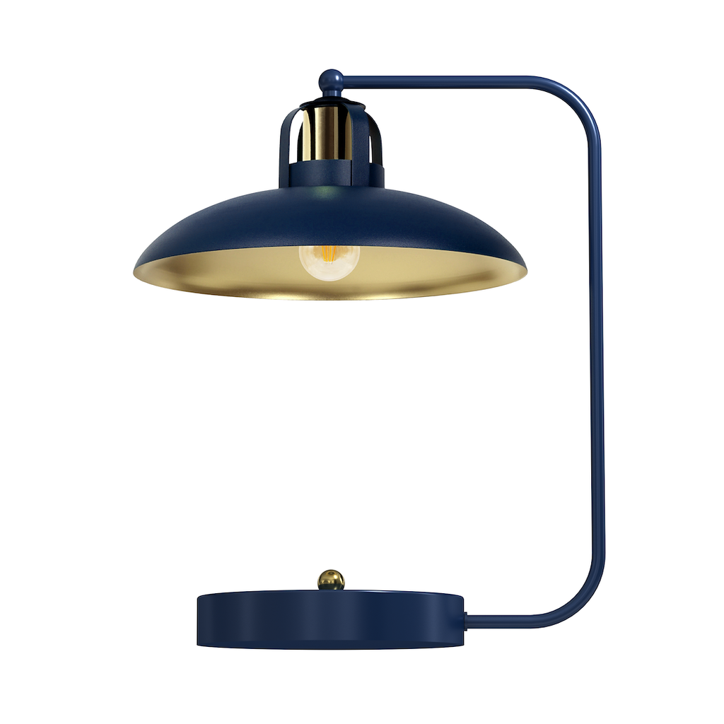 Tischleuchte Schreibtisch Felix Blau & Gold (1x E27) - Milagro