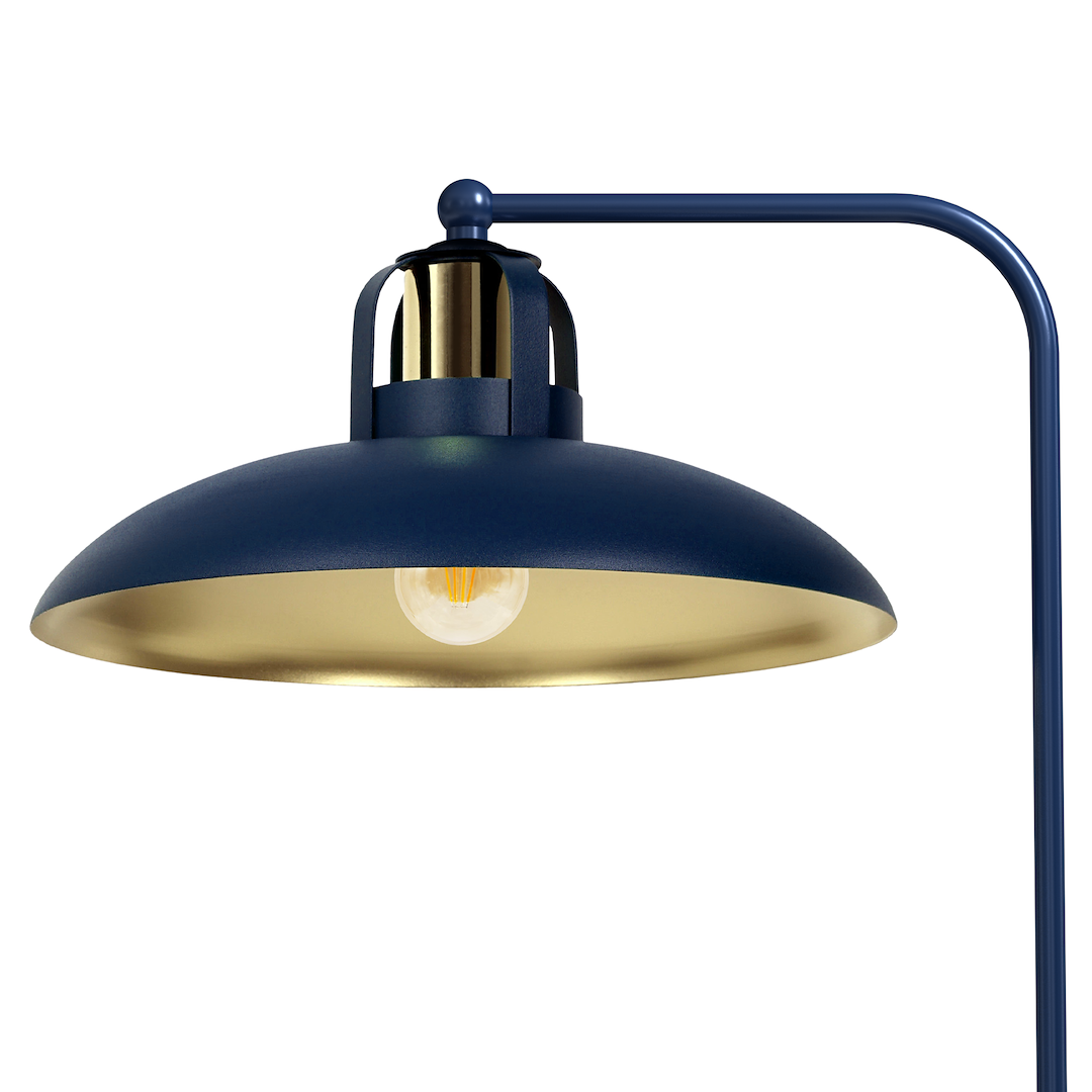 Tischleuchte Schreibtisch Felix Blau & Gold (1x E27) - Milagro