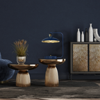 Tischleuchte Schreibtisch Felix Blau & Gold (1x E27) - Milagro
