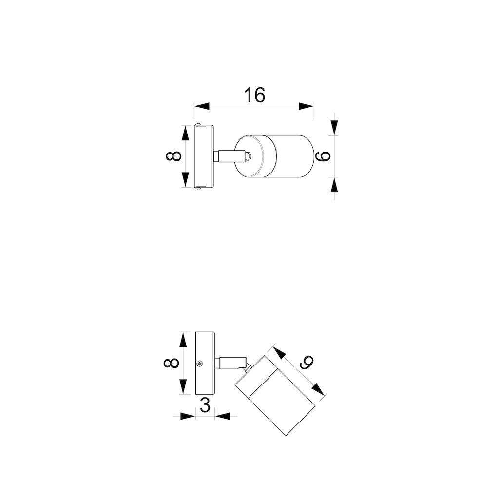 Wandleuchte JOKER Grün & Gold (1x GU10) - Milagro