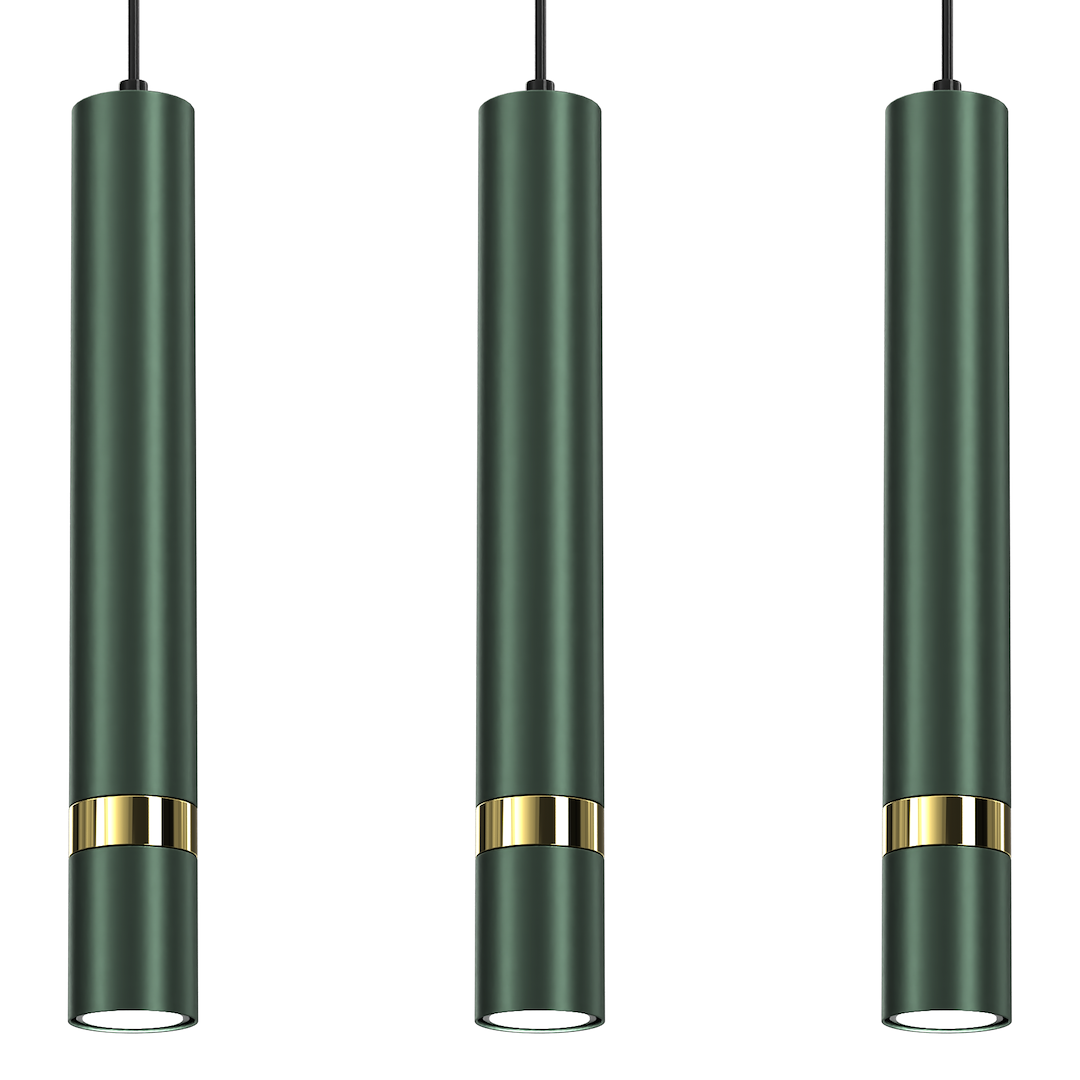 Pendelleuchte JOKER Grün & Gold (3x GU10) - Milagro