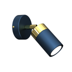 Wandleuchte JOKER Navy Blau & Gold (1x GU10) - Milagro