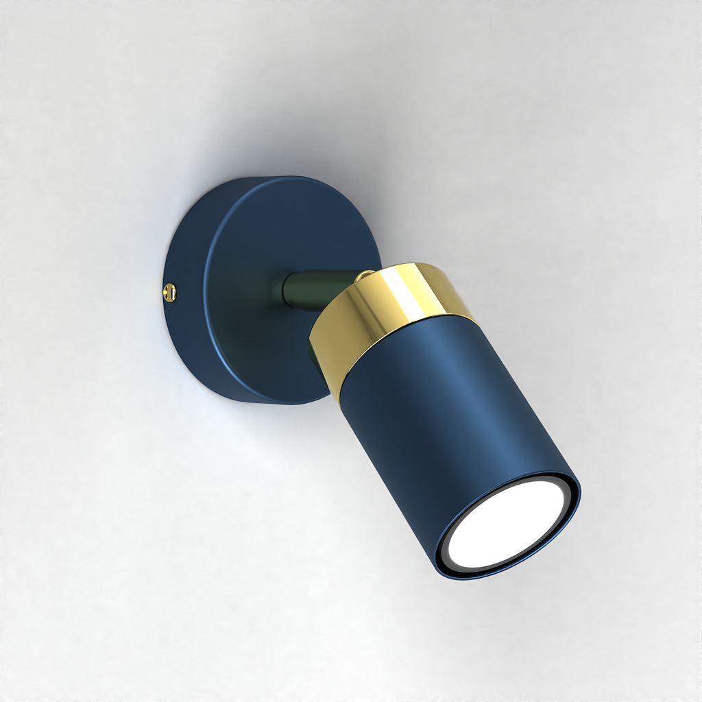 Wandleuchte JOKER Navy Blau & Gold (1x GU10) - Milagro
