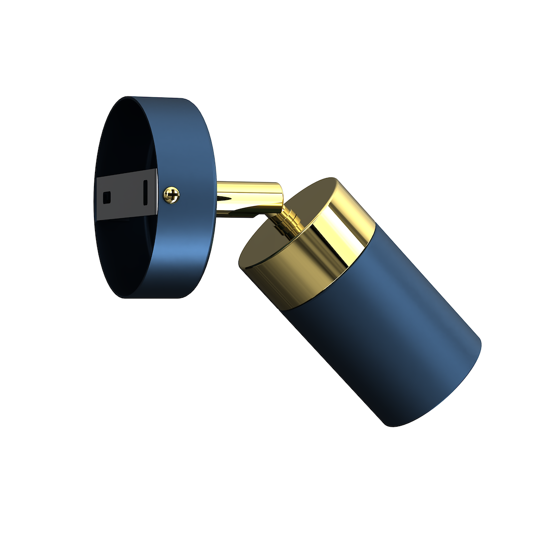 Wandleuchte JOKER Navy Blau & Gold (1x GU10) - Milagro