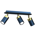 Deckenleuchte JOKER Navy Blau & Gold (3x GU10) - Milagro